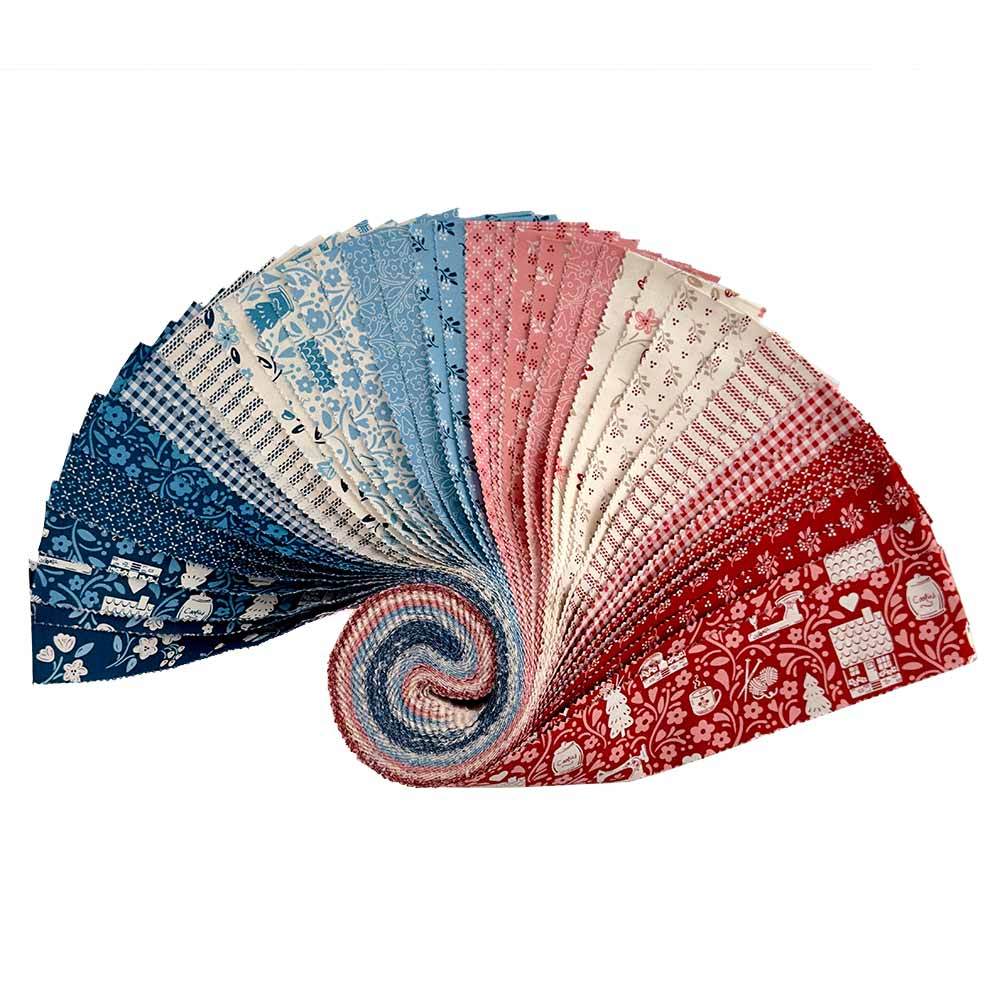 Judy Jarvi's Cozy House Fabric Strips - 42 Pieces, 2.5-Inch Strips!