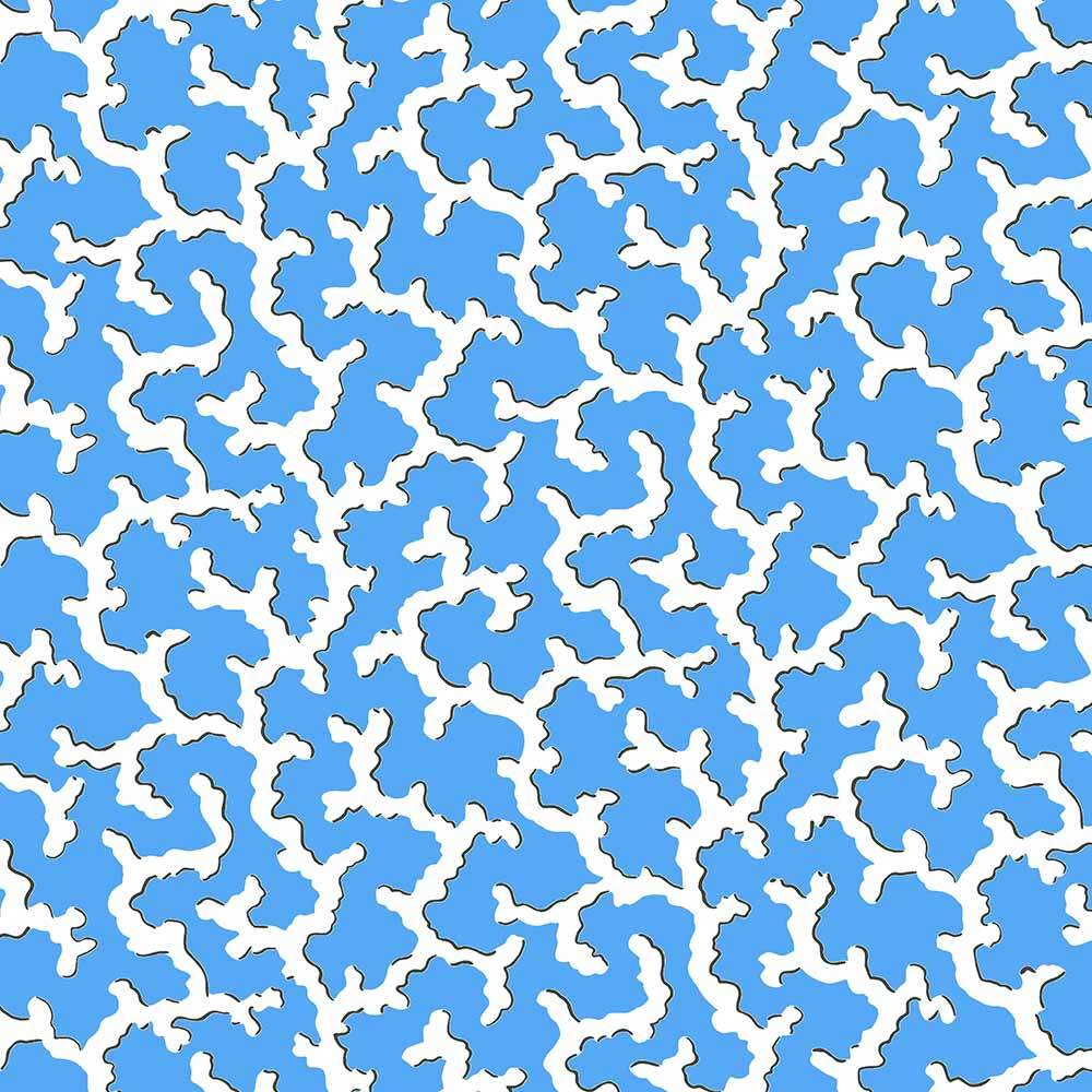 FreeSpirit's Philip Jacobs for Kaffe Fassett Collective - Coral & Blue Yardage Fabric