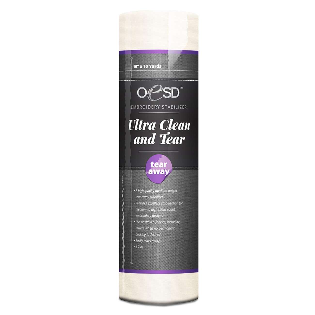 Ultra Clean & Tear 10in x 10yds - Premium Tearaway Stabilizer