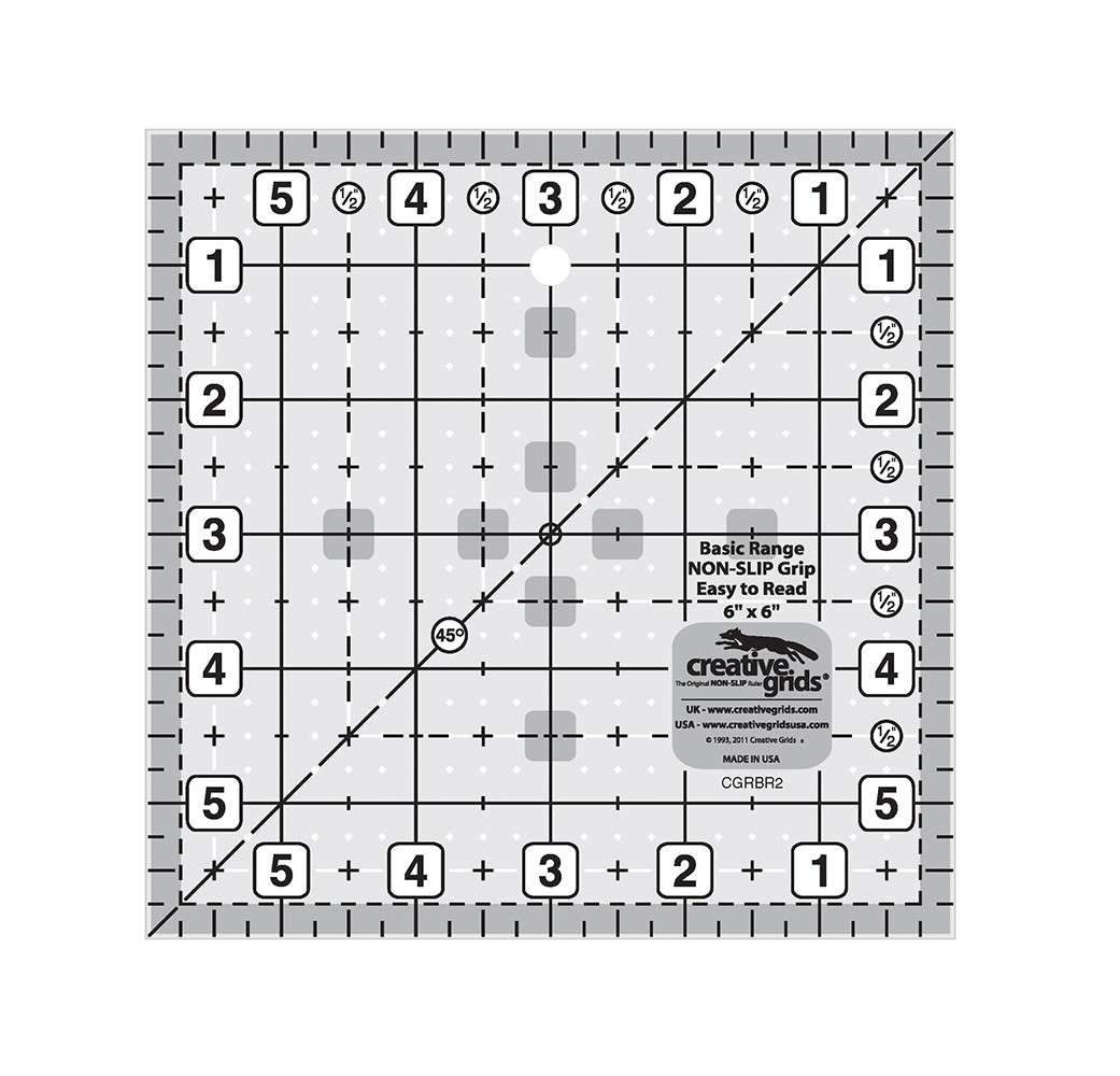 Creative Grids 6-Inch Square Quilt Ruler - The Ultimate Basic Range Tool
